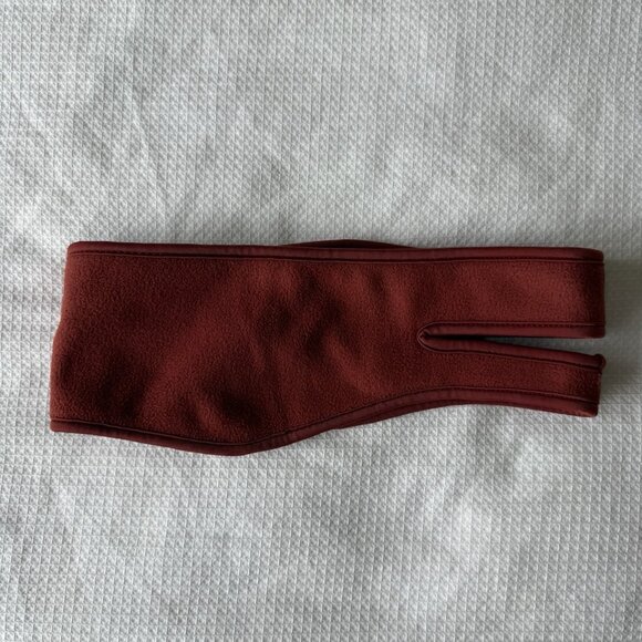 Duluth Trading Company Women's Shoreline Fleece Ear Band Orange M/L Ponytail - Picture 5 of 10